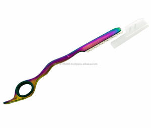 Rasoir professionnel coloré de haute qualité, pour cheveux, en forme de plumes - Product Image 3