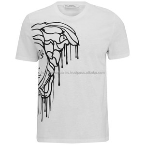 Camiseta de Cuello Redondo para Hombre de Alta Calidad, 100% Algodón, Anti-Pilling, Talla Grande, Unisex, Teñida, Estampada en 3D, Lavada, con Diseño de Calaveras, Ecológica - Product Image 5