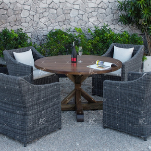Hot Trendy Top Selling Design Synthetic PVC Rattan Coffee and Dining Set for Outdoor Garden Patio Wicker Furniture - Product Image 1