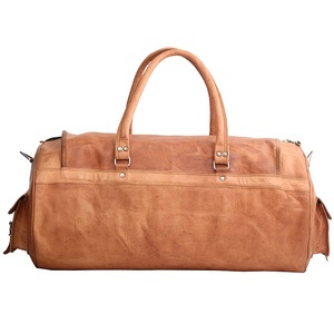 Real Goat Leather Full Flap 22 Inch Leather Cover <b>Extra</b> <b>Large</b> Travel Duffel <b>Bag</b> - Product Image 4