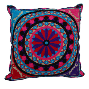 Nouvel arrivage 2022 housse de coussin brodée à la main indienne 18x18 pouces housse de coussin décorative brodée à la main personnalisée - Product Image 4