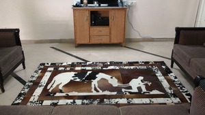 Alfombra de Cuero Vacuno con Diseño de Patchwork - Product Image 4