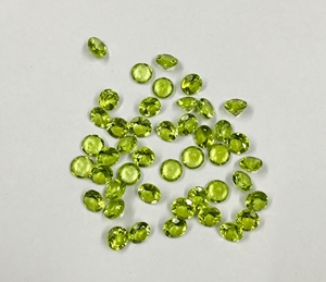 Prêt à expédier coût d'usine 100% péridot naturel 5mm facettes rondes pierres précieuses calibrées en vrac à vendre - Product Image 2