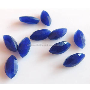 100% zafiro azul de calidad fina Natural tamaño mixto corte Marquesa azul real piedra preciosa suelta para la fabricación de pendientes de pulsera - Product Image 2
