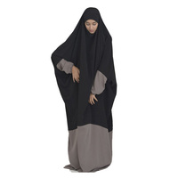 Abaya noire respirante et élégante à séchage rapide pour femmes musulmanes, tailles XS-XL, personnalisable – Vente en gros pour les professionnels de la mode