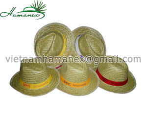 Sombrero de Panamá de algas marinas naturales en estilo simple Accesorio de cuerda de color Sombreros de paja de vaquero - Product Image 1