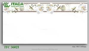 El proveedor de Vietnam ofrece azulejos de pared de cerámica decorativos CMC de estilo de diseño moderno uso de baño de ladrillo refractario antibacteriano al por mayor - Product Image 5