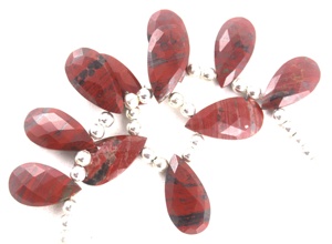 Mejor calidad 1 filamento Natural de piedras preciosas de jaspe rojo anillo de forma de pera Briolette de fabricación de la joyería piedra de corte estilo - Product Image 5