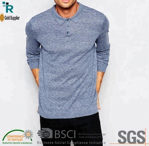 Jersey ligero y transpirable de algodón para hombre, jersey con diseño de giro y cuello de polo, con puños acanalados y solapa de botones - Product Image 6