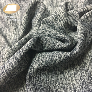 Tela suave de alta calidad, 100D, 88% poliéster, 12% licra, TCD, brezo, gris, melange - Product Image 2