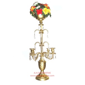 Grand centre de table en métal pour plancher de mariage Décoration Nouveau design Candélabres de mariage faits à la main à vendre dans le prix de gros - Product Image 5