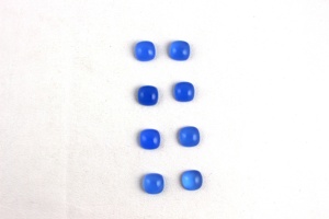 4 paires de cabochons de calcédoine bleu ciel foncé Forme carrée Pierres lisses pour la fabrication de bijoux Pierres précieuses naturelles Collection Style Cut - Product Image 5