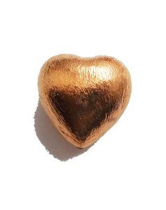 Cuentas de Latón en Forma de Corazón, Chapadas en Oro y con Acabado Cepillado - Product Image 2