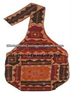 Bolso de hombro bohemio hecho a mano de tela de algodón - Product Image 1