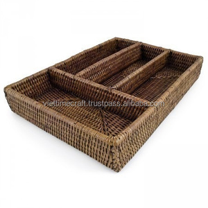 Soporte para cuchara, tenedor y palillos de ratán - Product Image 5