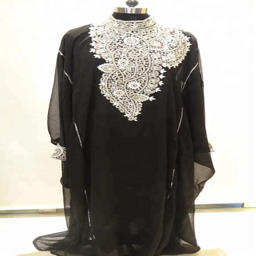 2018 Nieuwe Collectie Front Open Kaftan Indian Abaya Dames Groothandel Moslim Jurk