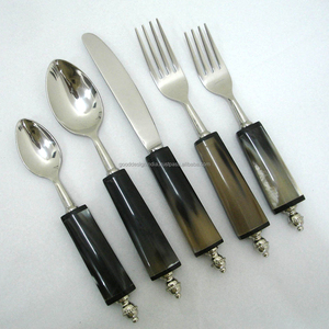 Nuevo diseño, juego de cubiertos de alta calidad para hoteles y vajilla de boda, juego de cubiertos con mango de cuerno, juego de cubiertos de acero inoxidable - Product Image 1