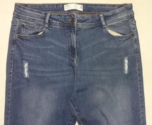 הצפת מוכן לשמוש הלבשה לתוויות ממותגות גבירותיי נשים של ג 'ינס Slim Fit סקיני כותנה למתוח ג' ינס Bangladeshi המניה הרבה עודף