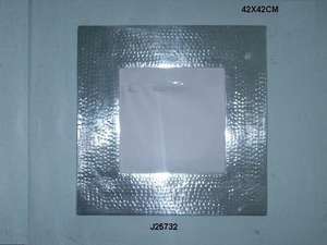 Marco de espejo de pared cuadrado de aluminio fundido martillado de alta calidad decoración de pared de salón artesanías de Metal indio decoración del hogar - Product Image 4