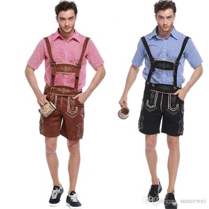 Trachten Lederhosen Kurz braun - Oktoberfest Lederhose Hotpants bavarois 2025 - Product Image 5