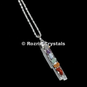 จี้หินจักระ,จี้ชุบไฟฟ้า Selenite Chakra - Product Image 1