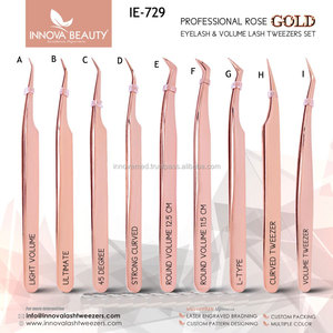 Pinces à épiler professionnelles pour Extension de cils, pinces à épiler, pour maquillage et Volume, nouvelles couleurs - Product Image 1