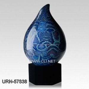 Urna funeraria conmemorativa de lágrima de mármol azul de estilo americano, suministros al por mayor - Product Image 1