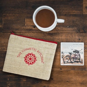 กระเป๋าเครื่องสำอางผ้าป่านพิมพ์โลโก้พร้อมซิปอุปกรณ์เสริมประเภทผลิตภัณฑ์ปรับแต่งได้ - Product Image 3