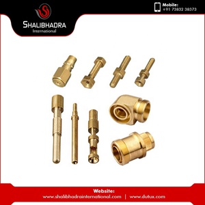 ชิ้นส่วนทองเหลืองกลึง CNC ชนิดเจาะเจาะวัสดุโลหะผู้ผลิตอินเดีย - Product Image 3