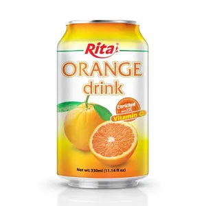 Pure Vruchtensap Drinken 250Ml Blik Oranje Sap