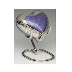 Beautiful Memorial Heart with Stand <b>Pets</b> <b>Keepsake</b> Cremation Urns for Funeral <b>Ashes</b> Metal Brass/Aluminum - Product Image 2