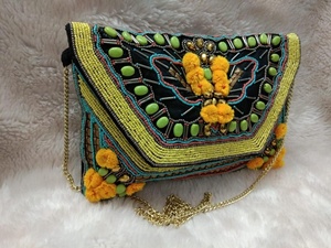 Embrague de yute bolsa de damas de fiesta de noche bolso de embrague - Product Image 3