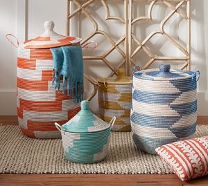 Phong cách cỏ biển giỏ làm từ cỏ biển tự nhiên cho phòng khách trang trí và nhà tổ chức bán buôn Nhà cung cấp bền vững - Product Image 2