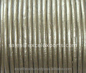 Excel exporte des cordons fins en cuir blanc de 2mm à 5mm composants de fabrication de bijoux en gros tailles de motifs de 1mm à 5mm - Product Image 4