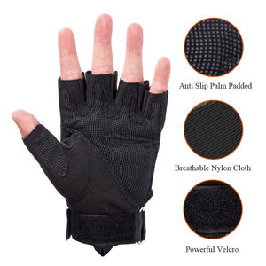 Gants tactiques résistants aux coupures pour hommes, équipement de plein air, demi-doigt, Logo personnalisé, vente en gros, 2022 - Product Image 3