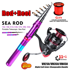 <span class=keywords><strong>Ensemble</strong></span> de <span class=keywords><strong>canne</strong></span> à pêche de 1,5 m à 3,6 m, kit complet, outils de pêche de voyage, <span class=keywords><strong>ensemble</strong></span> de moulinet de pêche télescopique avec ligne - Product Image 2