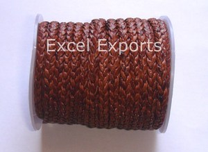 สายหนังแท้ถัก3มม. 4มม. 5มม. สำหรับทำเครื่องประดับพวงกุญแจตกแต่ง - Product Image 3