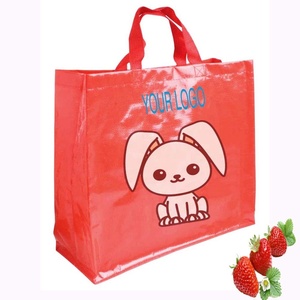 PP Woven Shopping <b>Bag</b> PP Webbing Handles U-<b>Piping</b> Construction Customizable Color 28x30x20cm Size Comfortable Use Nice Design - Product Image 2