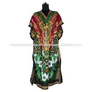 เดรสคาฟตันยาวคอวีแขนกุดพิมพ์ลายสำหรับผู้หญิง - Product Image 2