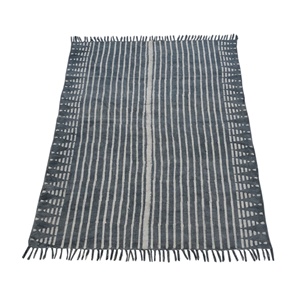 พรมพิมพ์ลายบล็อกอินเดียโบราณ4x6ฟุตพรมพื้นที่ทอมือสไตล์โบฮีเมียนงานแฮนด์เมดพิมพ์บล็อกไม้ - Product Image 1