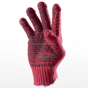 ถุงมือผ้าฝ้ายสีขาวลายจุดปลอดภัยถุงมือถักสำหรับป้องกันการลื่นและป้องกันความร้อนขนาด XL ทำจากโพลีเอสเตอร์ - Product Image 6