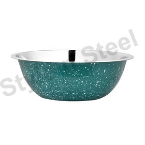 Bol de mélange profond en acier inoxydable Conception de texture extérieure Bol de mélange en acier inoxydable Ensemble de 3 pièces de haute qualité - Product Image 1