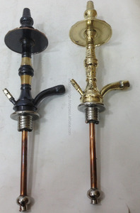 Farida Luxury Egyptian Mini Cachimba hecha a mano de latón macizo con bandeja de fundición de pulso pesado y jarrón de vidrio - Product Image 4