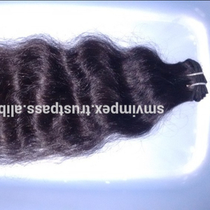 Tejido de cabello humano sin procesar Remy. La mejor extensión de cabello sin tratar. Onda de cabello humano ondulado natural - Product Image 3