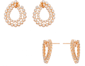 Pendientes de diamantes-Envío gratis en compras superiores a $2000 Impuestos e impuestos de importación a cargo del cliente - Product Image 1