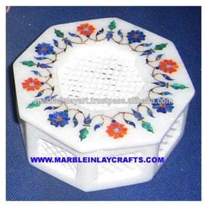 กล่องเครื่องประดับทำมือฝังลายหินอ่อนตกแต่งอย่างสวยงาม - Product Image 1