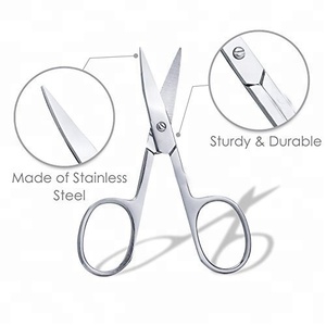 OEM Petit Ciseaux de maquillage Ciseaux à sourcils à lame incurvée pour les soins personnels Pointe de lame tranchante pour la beauté - Product Image 3