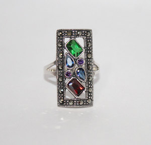 Genuine Natural Multi Gemstone 925 Sterling Silver Gemstone <b>Earring</b>/ring/pendant Jewelry Set Memoria Jewels - Product Image 4
