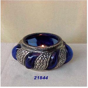 Portacandelitas decorativo de cristal azul de diseño moderno de calidad de exportación estupenda - Product Image 1