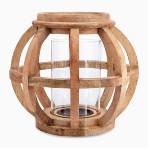 De Navidad de madera vela linterna - Product Image 1